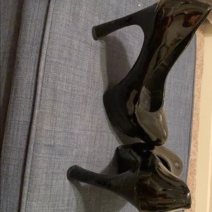 Patent leather pumps